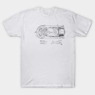 Mining Machine Vintage Patent Hand Drawing T-Shirt